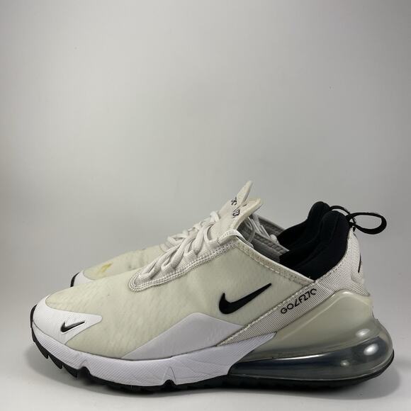 Nike Air Max 270 G Spikeless Golf Shoes Mens 9 White Platinum Black CK6483-102 - Picture 3 of 9